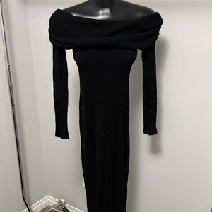 Elegant Black Off-Shoulder Dress